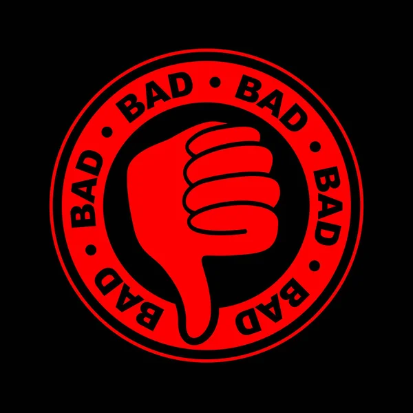 Bad Thumbs Icon — Stock Vector