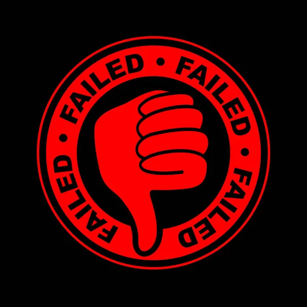 Failed Thumbs Icon — Stock Vector