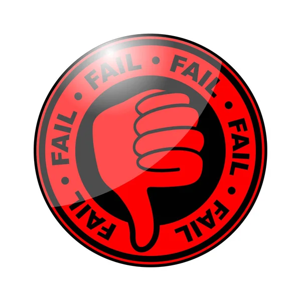 Fail Thumbs Icon — Stock Vector