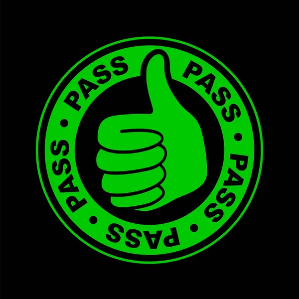 Pass Thumbs Icon — Stock Vector