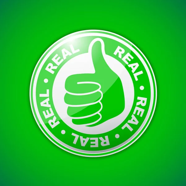 Real Thumbs Icon — Stock Vector