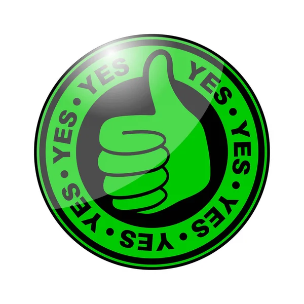 Yes Thumbs Icon — Stock Vector