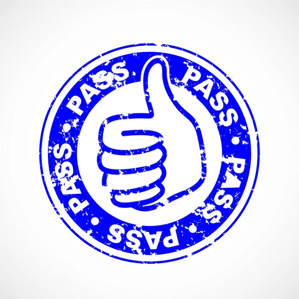 Pass Thumbs Stamp — Stock Vector