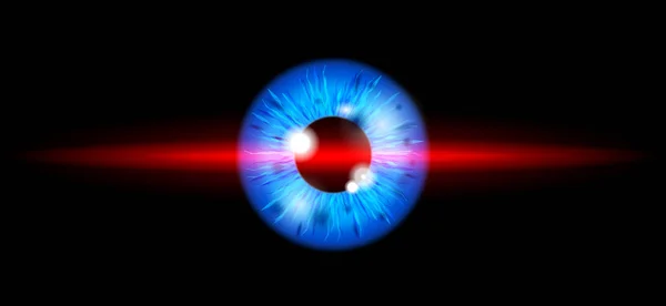 Modré oční bulvy za laser — Stockový vektor