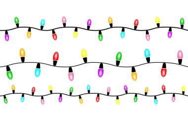 bir çizgi Set renkli ampuller