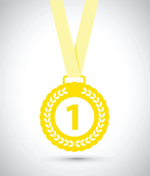 Medaille eerste plaats — Stockvector