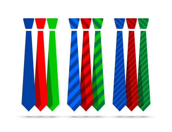 Colourful tie set — Stock Vector