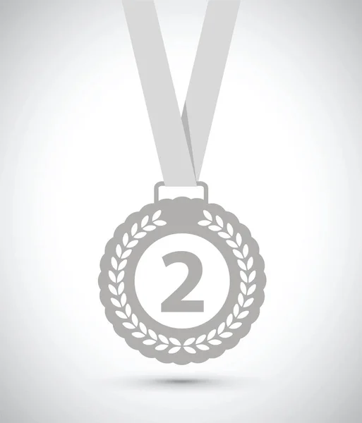 Медаль второго места — стоковый вектор