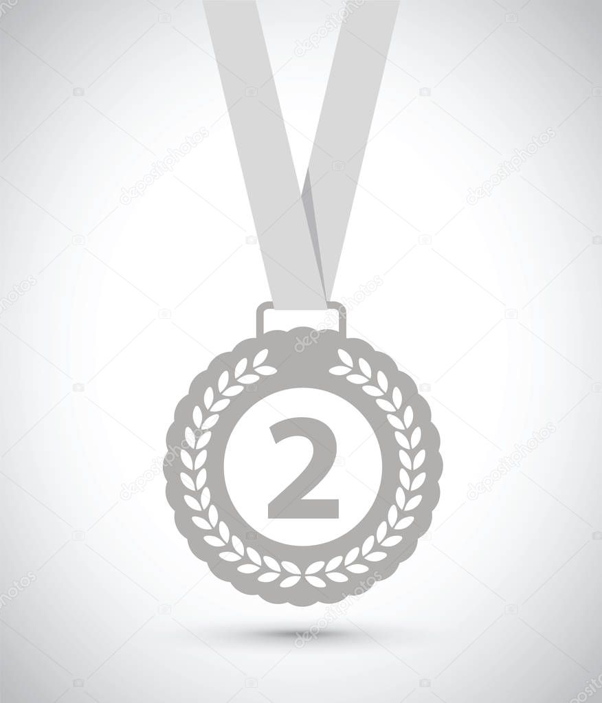 A Second Place Medal Premium Vector In Adobe Illustrator Ai Ai Format Encapsulated Postscript Eps Eps Format