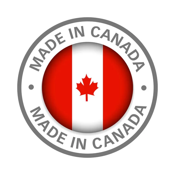 Gyártott-ban Kanada jelző ikon — Stock Vector