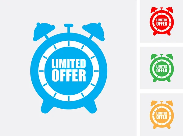 A limited offer alarm clock icon set — Stock Vector