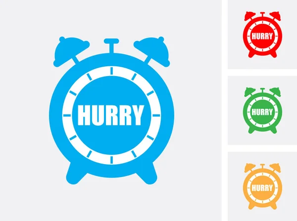 A hurry alarm clock icon set — Stock Vector