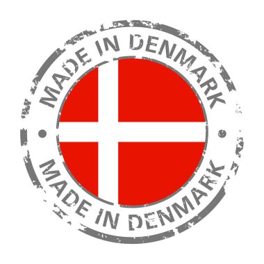 Danimarka bayrağı grunge simge yapılmış
