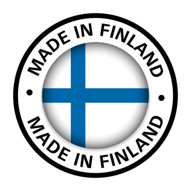 Finlandiya bayrağı simgesi yapılmış