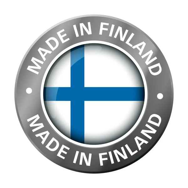 Wykonane w Finlandii ikona flagi — Wektor stockowy