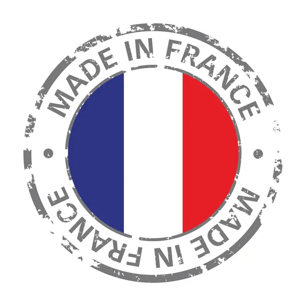 Made in france flag grunge icon — Stock Vector