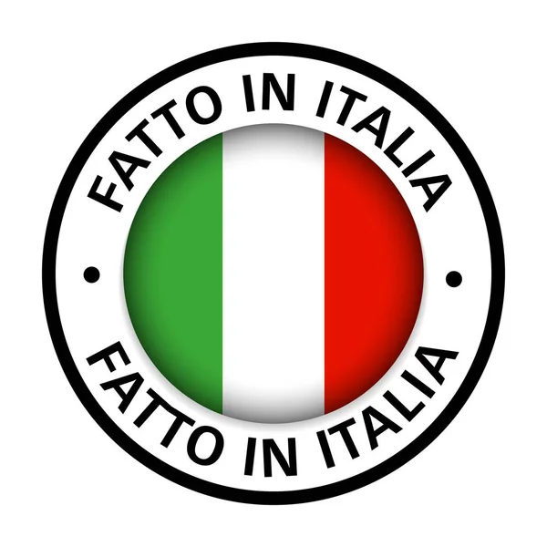 Made in italy flag icon — Stock Vector