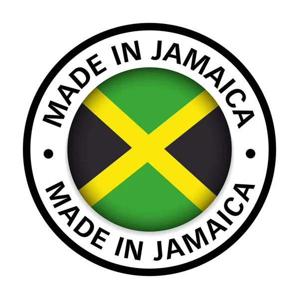 Feito em ícone bandeira Jamaica — Vetor de Stock