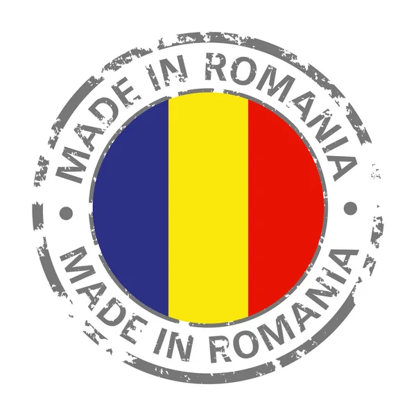Γίνεται στη Ρουμανία σημαία γκραντζ εικονίδιο — Διανυσματικό Αρχείο