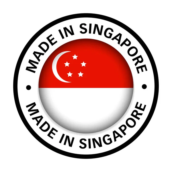 Wykonane w Singapurze ikona flagi — Wektor stockowy