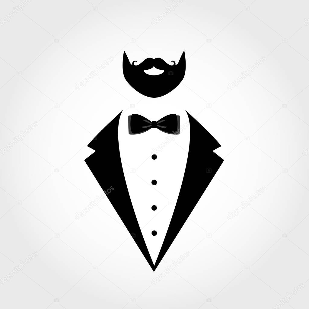 Suit icon isolated on white background. 