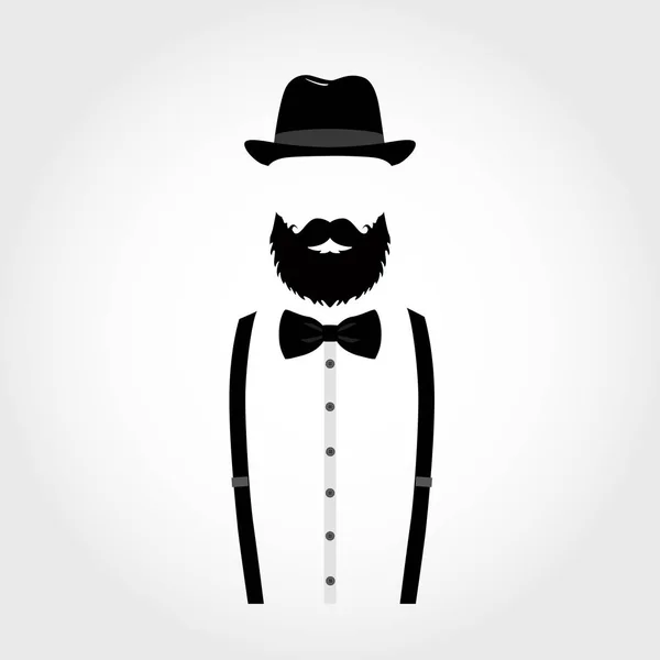Icône de costume isolé sur fond blanc. icône Gentleman . — Image vectorielle