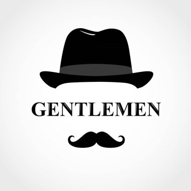 Beyefendi simgesi. Beyaz arka plan üzerinde izole simge adam.