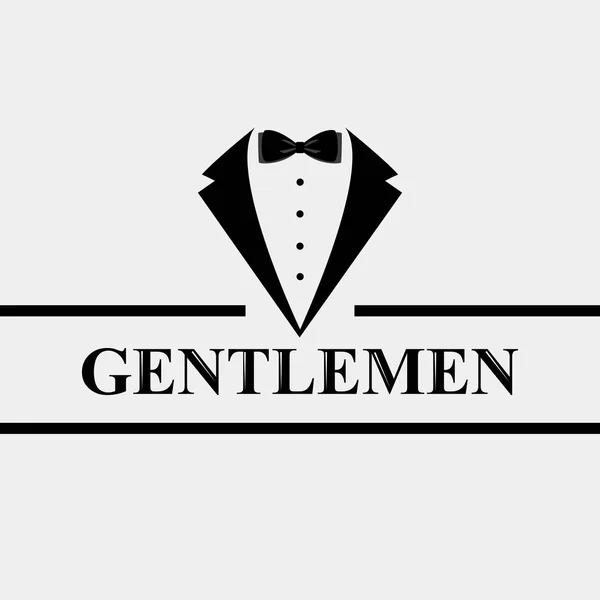 Gentleman ikona. Oblek ikona izolovaných na bílém pozadí. — Stockový vektor