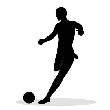 Futbolcu. Spor. Bir oyun. Sembolü. Düz tasarım. 