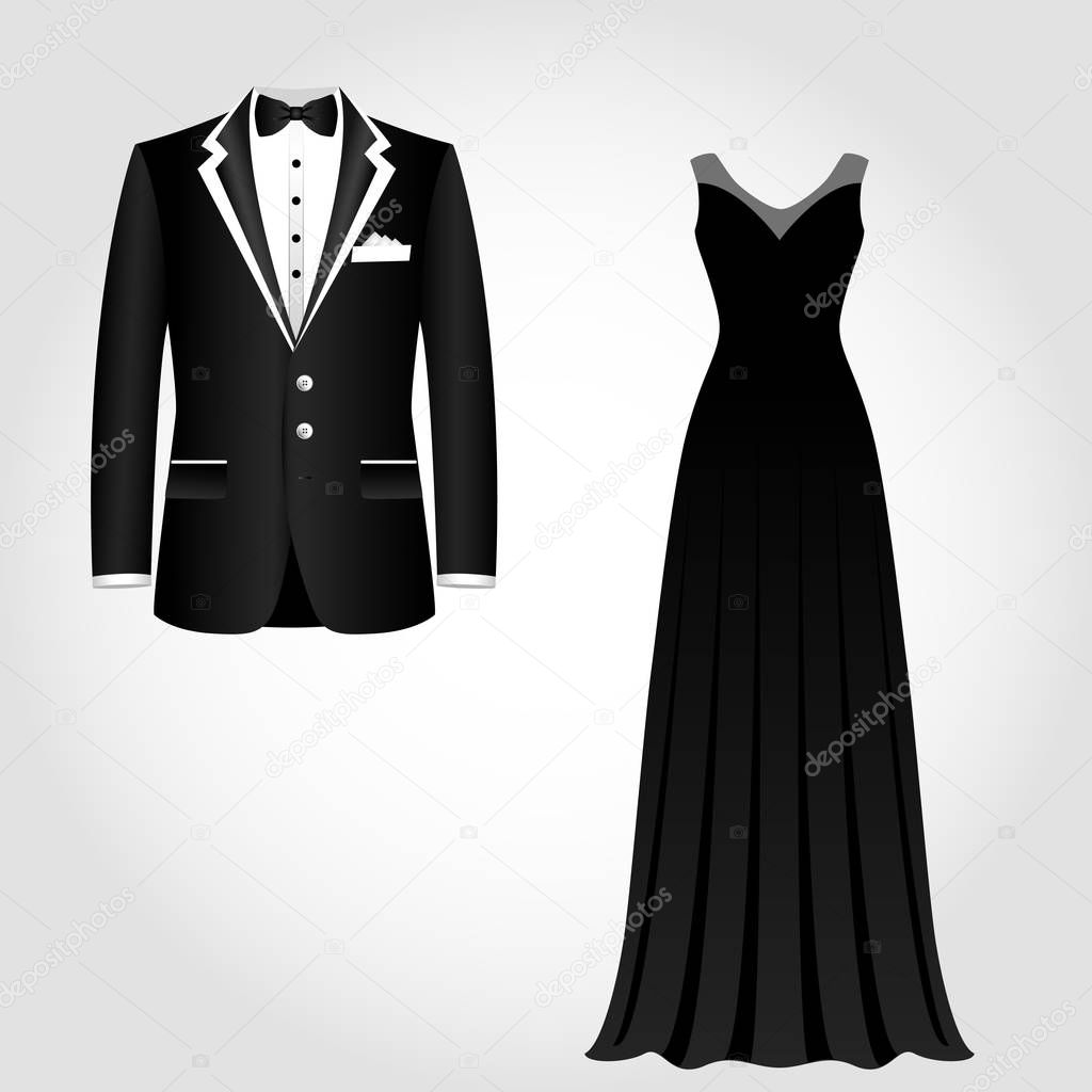 Gentleman and lady icon isolated on white background. Vector illustration