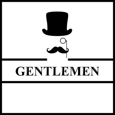 Beyefendi simgesi. Beyaz arka plan üzerinde izole simgesi. Logo.