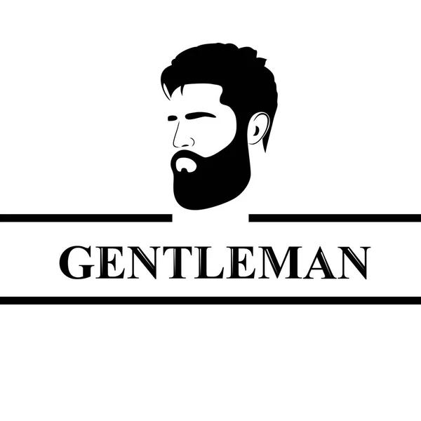 Gentleman ikona. ikona izolovaných na bílém pozadí. Logo. Stock Vektory