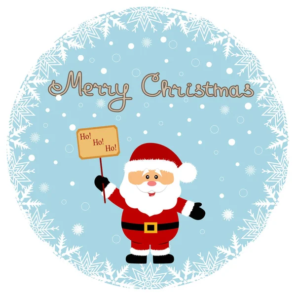 Christmas card. Postcard with Santa Claus. Merry Christmas. — Stock Vector