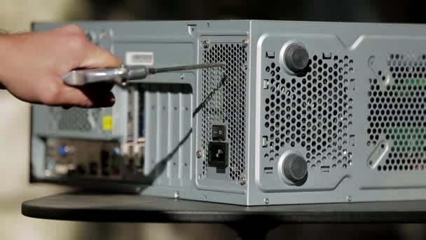 Wartung eines PCs — Stockvideo