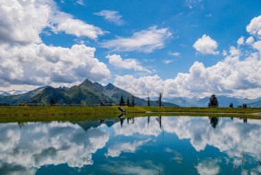 austria, salzburgerland, grossarl, spiegelsee clipart