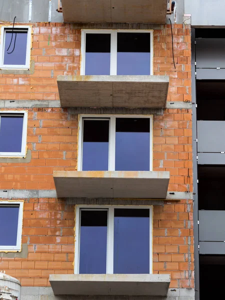 Costruzione di un edificio residenziale — Foto Stock