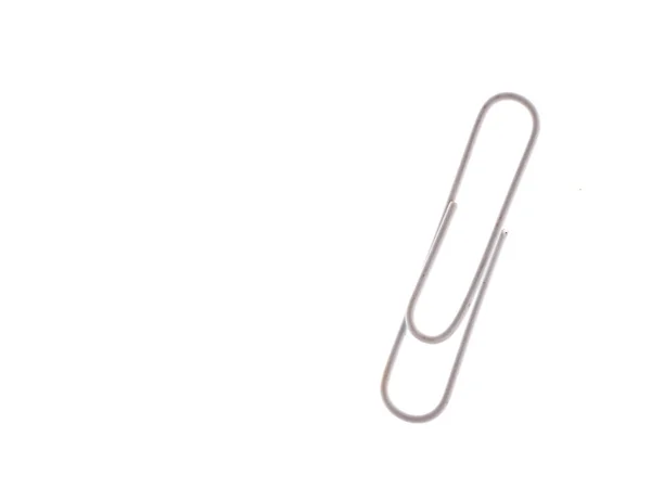 Paperclip on white background — Stock Photo, Image