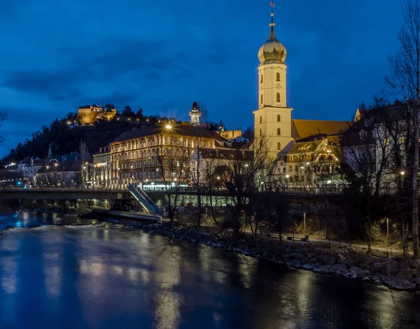 Austria, styria, graz, evening scene — Stock Photo, Image