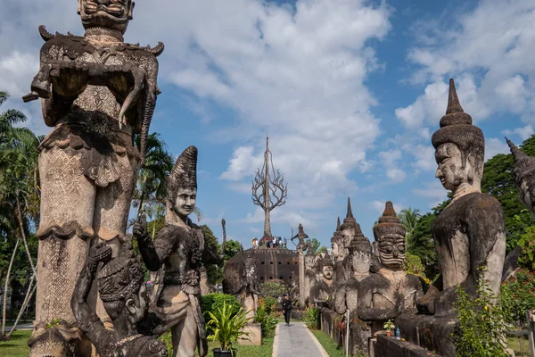 Vientiane, Laosz - 11 22, 2018: xieng khuan — Stock Fotó