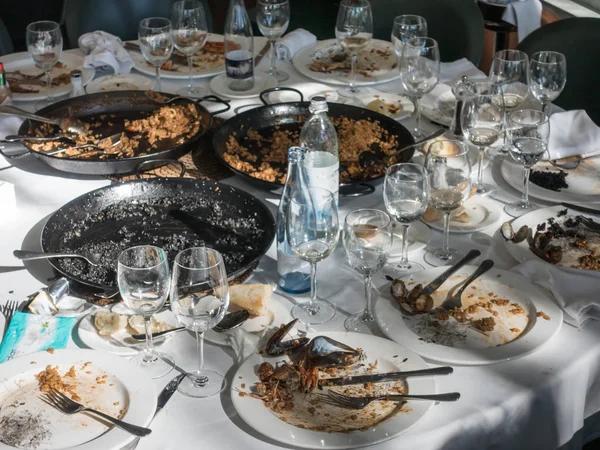 Após a refeição no restaurante — Fotografia de Stock