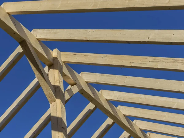 Roof truss of a new roof — Stock Photo, Image