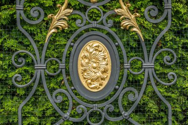 Bir çalı arka planda sahte çit