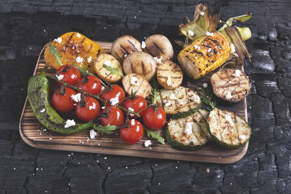 kırmızı biber mısır patates mantar sebze ızgara domates biber