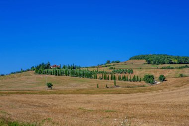 Bir bahar günü İtalyan kırsal manzara panoramik manzaralı