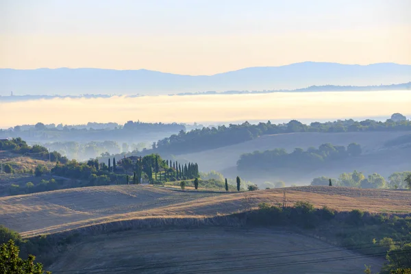 Panoramic View Spring Day Italian Rural Landscape — Stock Photo, Image