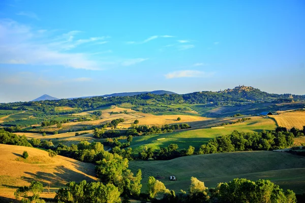 Panoramic View Spring Day Italian Rural Landscape — Stock Photo, Image