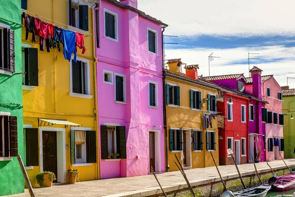 Casas Colores Isla Burano — Foto de Stock
