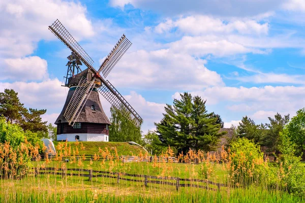 Kleurrijke Windmolen Gifhorn Zomer — Stockfoto