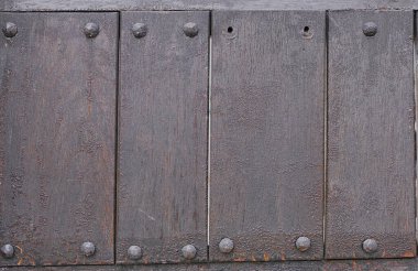 Arkaplan olarak eski ahşap kaplama gemi.