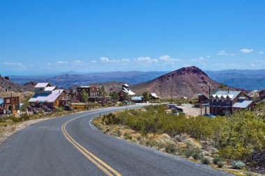 Nevada 'nın Nelson Hayalet Kasabası manzarası.